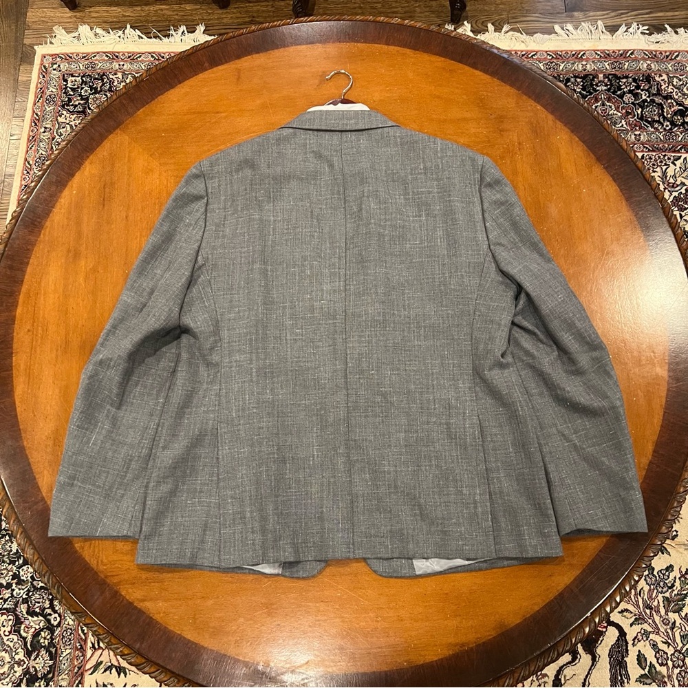 Lauren Ralph Lauren Men’s Wool/Linen Blend Sport Coat Gray 48R Double Vent - Picture 3 of 16
